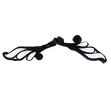Maxbell 1 Pair Wing Satin Chinese Decorative Knots Cheongsam Sewing Fasteners Black