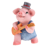 Max Miniature Dollhouse Bonsai Craft Garden Landscape Resin Pig Decor Play Guitar Pig