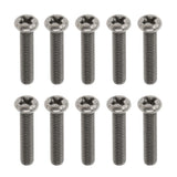 Max 10 Pcs M3 Pan Head GR1 Titanium Machine Screws Phillips Drive M3 x 20mm