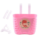 Maxbell Plastic Children's Bicycle Basket Waterproof for Kids Tricycles Scooter Pink