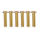 Maxbell Iron Guitar Bridge Saddles Screws Durable for Electric Guitar Bridge Parts Aureate