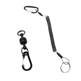 Maxbell Fly Fishing Magnetic Net Release Holder Coiled Lanyard Rope Carabiner Tether