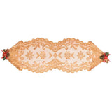 Max 13x45 Inch Lace Table Runner Tablecloth Christmas Party Table Decor Gold