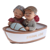 Max Lover Couple Fairy Doll House Miniatures Landscape Rowing Boat
