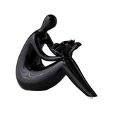 Maxbell Abstract Lady Statue Art Crafts for Desktop Bookshelf Housewarming Gift Black