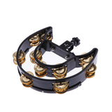 Max Music Rattle Tambourine Handbell Shaker with Copper Jingles Jazz Drum Acc 3