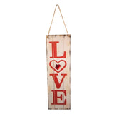 Maxbell Wedding Valentine's Day Decor Wooden Hanging Gift Plaque Love Sign White