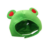 Maxbell Funny Plush Frog Hat Animal Cosplay Warm Dress Winter for Party Birthday Green Heart