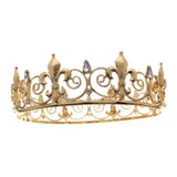 Maxbell Full Round Zinc Alloy Bridal Headwear 6'' for Halloween Prom Bride