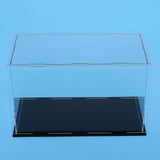 Maxbell Clear Acrylic Display Case Action Figure Showcase & Black Base for Dolls or Collectibles, Golf Balls, Tennis Balls and more - 40 x 10 x 15 cm