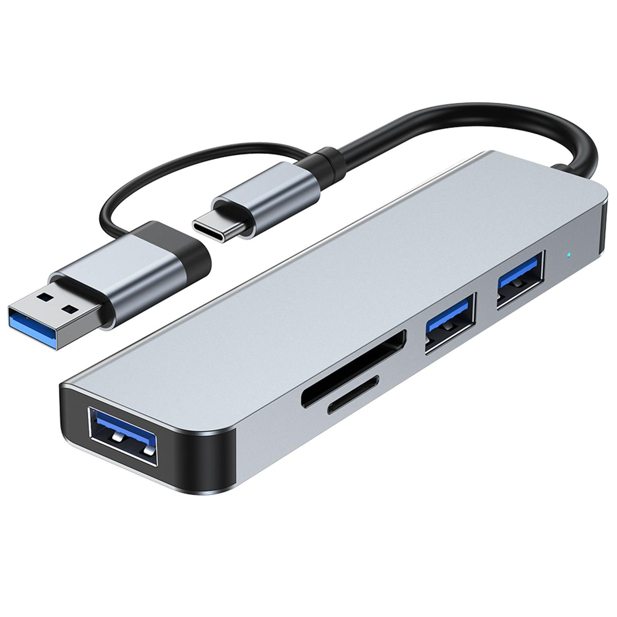 Maxbell 5 in 1 USB3.0 & USB C Hub USB3.0 & USB C to USB Adapter for PC Keyboard