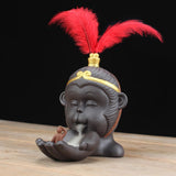 Max Maxb Vintage Buddhist Incense Burner Holder Backflow Cone Incense Burner Red