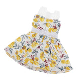 Maxbell Lovely Doll Mini Sleeveless Plaid Dress Clothes for 1/6 Girl Dolls Yellow