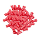 Maxbell 50 Pieces Glue Bottle Unblocking Needles Bottle Plug Tips for Home Salon Red