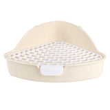 Maxbell Medium Rabbit Litter Box Toilet for Small Animals Cage Accessories Supplies White