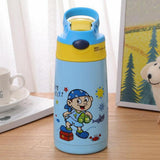 Maxbell Vacuum Cup with Straw Stainless Vacuum Flasks Insulated Bottle Sky Blue