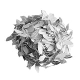 Max 20M/ 65FT Artificial Leaf Ribbon Trim for Wreath Wedding Decoration  Silver