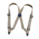 Maxbell Suspenders for Men Adjustable Pants Durable Utility for Wedding Beige