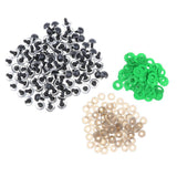 Maxbell 100Pcs Crystal Color Safety Eyes Kit for Doll Craft Making Green 16MM