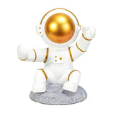 Maxbell Astronaut Wine Bottle Holder Figurine Spaceman Statue for Table Centerpiece White