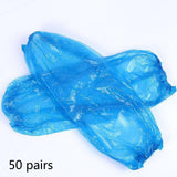 Maxbell 100 Disposable Oversleeves Covers Waterproof pe Cooking Car Washing Blue