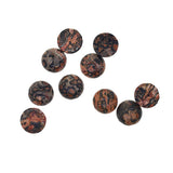 Maxbell 10 Pieces Multicolor Cabochon Beads Gemstone for Jewlery  Red Leopard