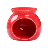Maxbell Ceramic Essential Oil Burner Wax Melt Burner for Living Room Bedroom Balcony Red