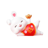 Maxbell Rabbit Ornament Decorative Figurine Home Decor Statue Scene Layout for Cars Take Ingots