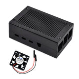 Max Pack of 1 4 Shell w/ Fan Heavy Duty Aluminum Cabinet Heat Basin Box Black