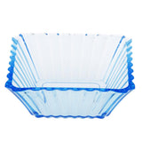 Max Acrylic Salad Fruit Dessert Candy Snack Dish Bowl Holder Tray Basket Blue