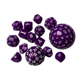 Maxbell 15Pcs Entertainment Toys Dice Game for Role Playing Table Games Party Favors Violet