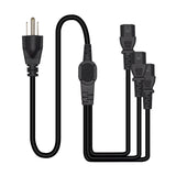 Maxbell 5-15P to IEC320 C13 Power Cord for Desktop Hosts Rice Cookers Camera 1 meter