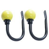Maxbell 2pcs Decorative Metal Iron Curtain Drapery Holdbacks Wall Hooks Yellow