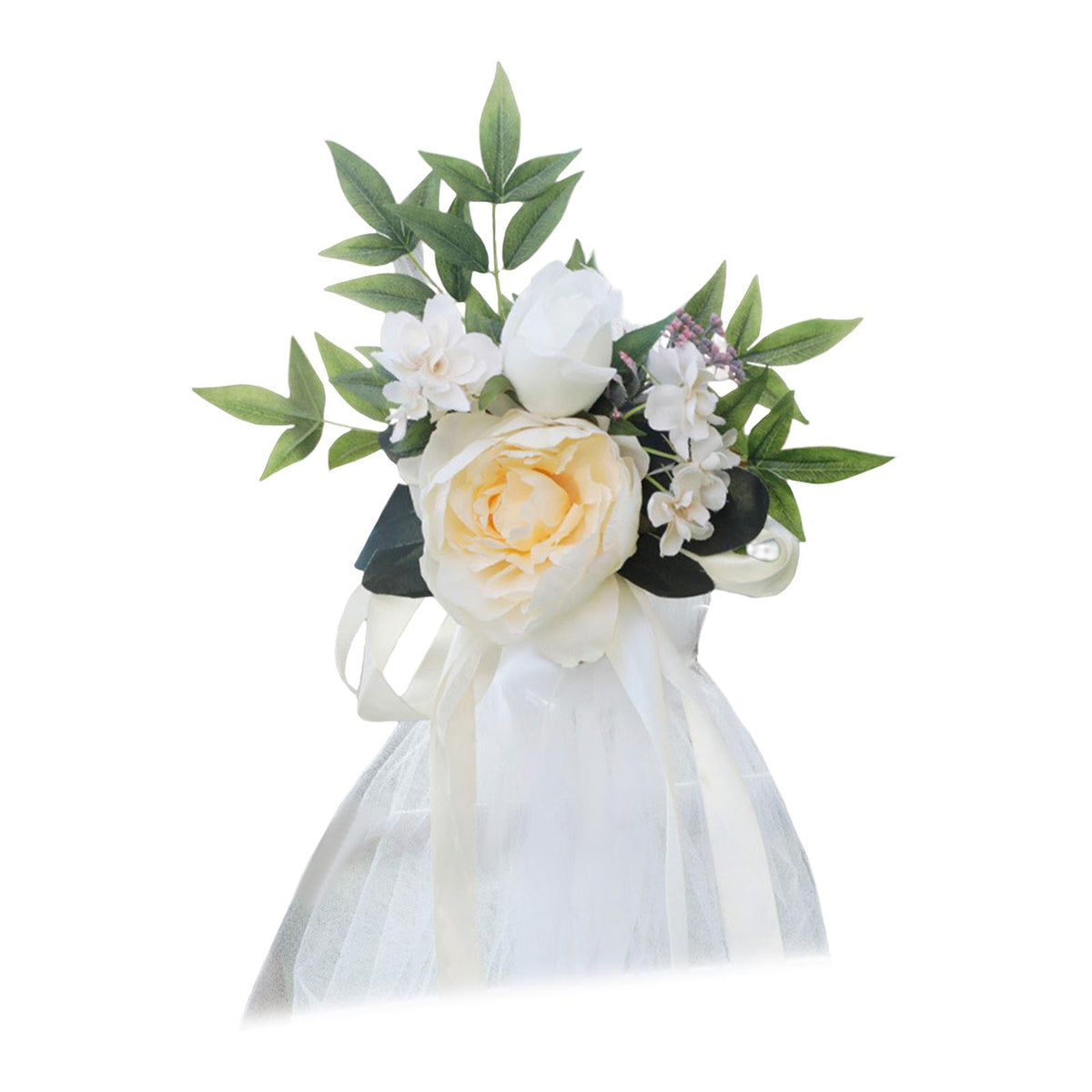 Maxbell Wedding Chair Decoration Flower Chair Back Flowers for Banquet