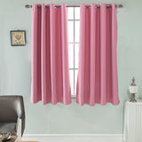 Max Solid Color Blackout Window Curtains Panels for Bedroom Pink 42x63inch