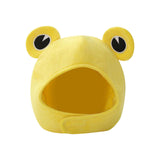 Maxbell Funny Plush Frog Hat Animal Cosplay Warm Dress Winter for Party Birthday Yellow