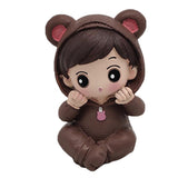 Max Mini Cartoon Statue Home Car Desktop Decorations Figurine Play Set Brown