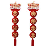 Maxbell Chinese New Year Spring Couplets Non Woven Fabric Bendable Red Color Durable Style C