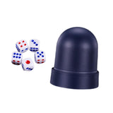 Maxbell Dice Cup Upgraded Flap W/ 5 Dices Bar Dice Professional for Restaurant Party Blue