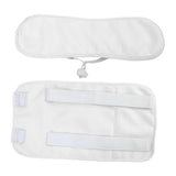 Maxbell Castor Oil Pack Compress Adjustable Flannel Anti Oil Leak for Waist and Neck White Sticker Strap
