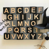 Max Wooden 26 English Alphabet Letters Kids Educational Toy Embellishenment e