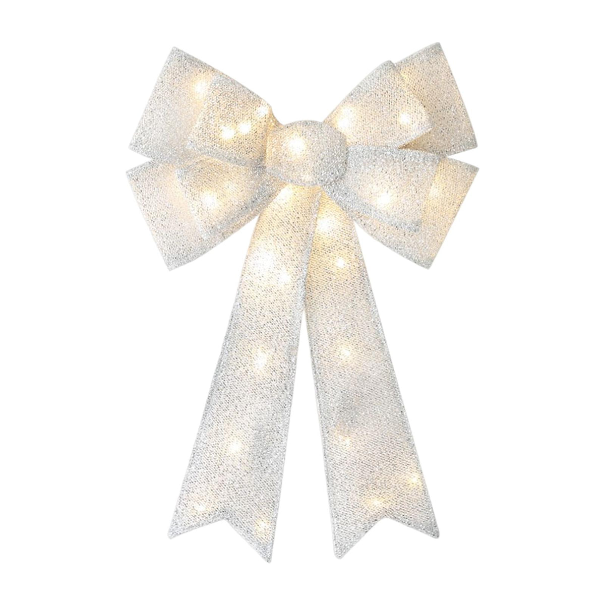 Maxbell Christmas Hanging Charms with Lights Chic Gift for Parties Bedroom Backyard Silver