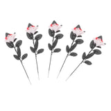 Maxbell Polyester Roses Halloween Table Centerpieces Party Decor white and red