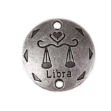 Maxbell 20Pcs Jewelry DIY Accessories Twelve Constellations Libra Round Pendants