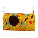 Maxbell Bird House Nest Hut Parakeets Lovebirds Toy Parrots Cage Hanging Hammock Bed Yellow 31x15x15cm