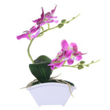 Maxbell Artificial Orchid Bonsai Faux Flower Indoor Outdoor Office Home Decor Purple