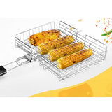 Max Barbecue BBQ Grilling Basket Net for Fish Corn Chicken Meat,Stainless Steel