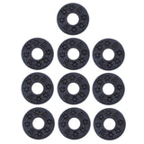 Max Maxb 10 Pieces Guitar Strap Block Rubber Safety Strap Lock Washer Gasket Black
