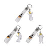 Maxbell 3Pcs Astronaut Keyring Bag Hanging Ornament Pendant Cartoon Wallet Decor Aureate