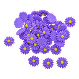 Max 50Pack Resin Daisy Flatback Cabochon Beads Embellishments DIY Crafts Purple
